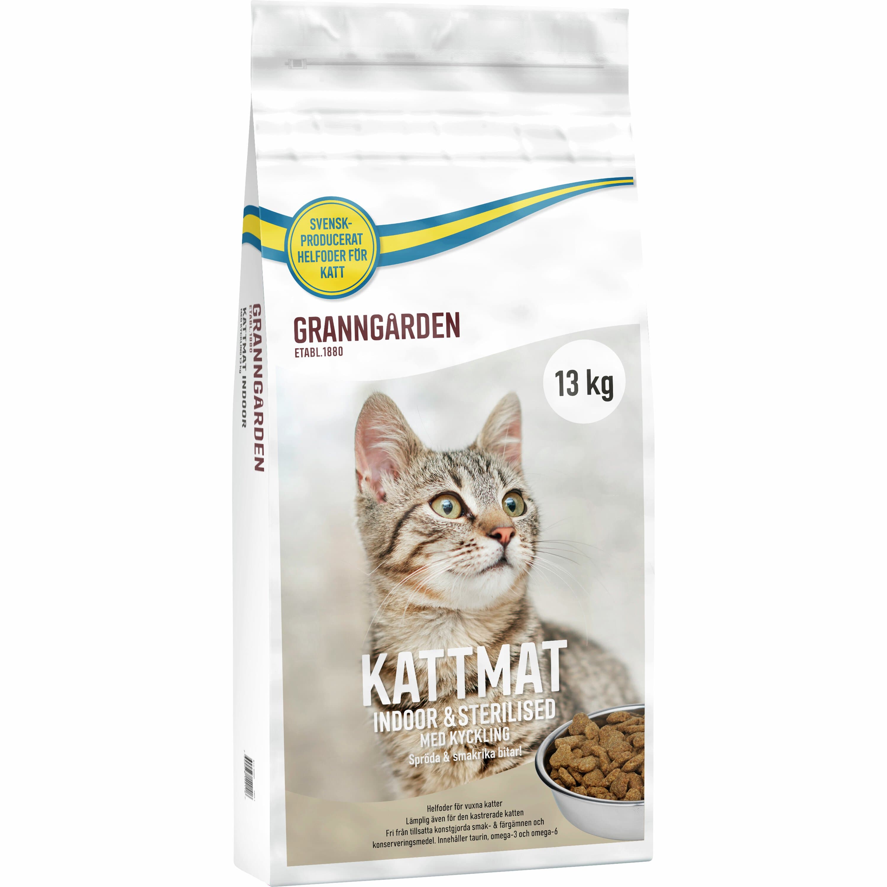 Granngården Kattmat Granngården Adult Indoor & Sterilised Kyckling 13kg