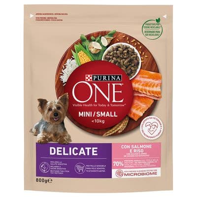 Purina One PURINA ONE Mini Delicate Lax & ris - 800 g
